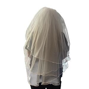 Wedding Veil on Comb White Multi-layer Tulle Bridal